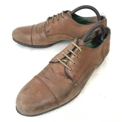 Alfredo Bannister Leder Straight Tip Cap Toe Schuhe Größe 41 26.0 Braun Business Schuhe(GEBRAUCHT)