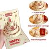 Four-Layer Cake 3D Happy Birthday Card with Envelope Birthday Cake Card  Kids Gift