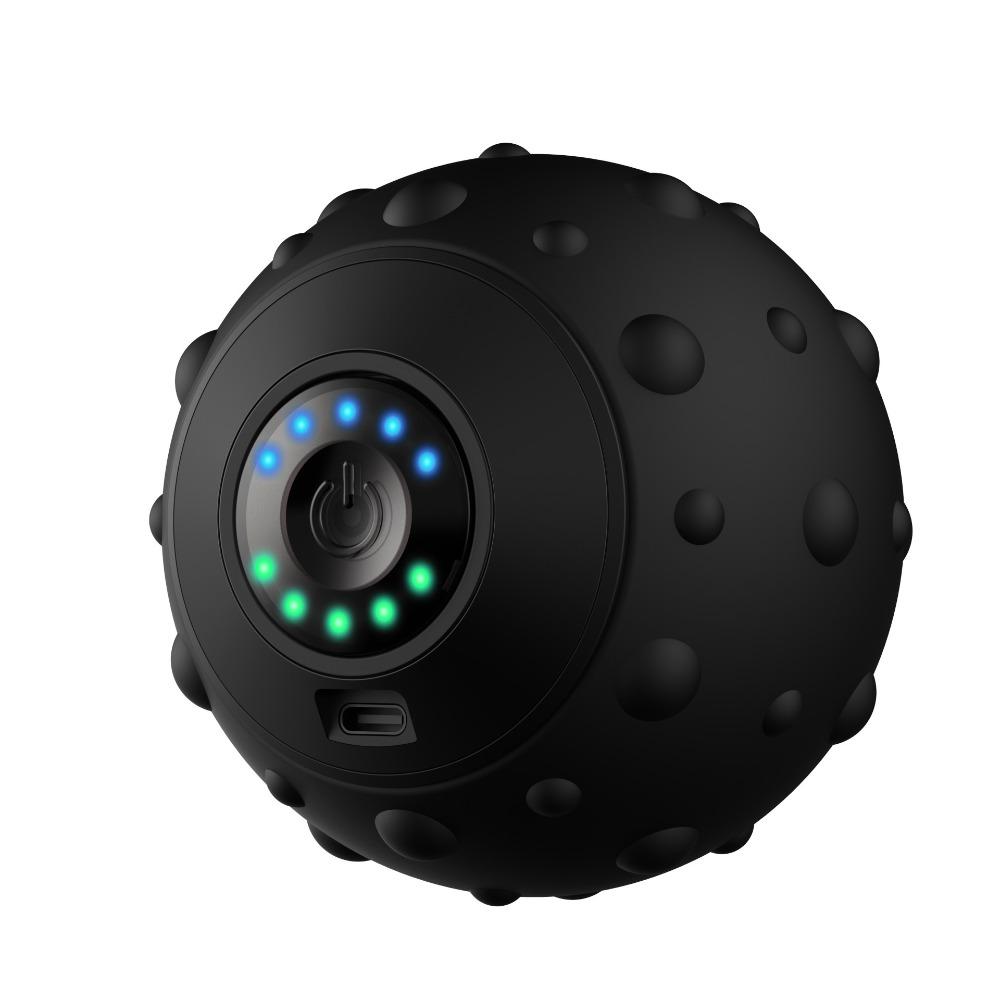 Portable 5 Gears Vibration Massage Ball Muscle Relaxation Silicone Soothing Device Rechargeable Electric Yoga Ball Relaxation
