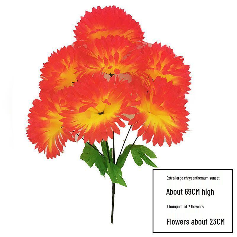 Chrysanthemum Silk Flowers for Qingming Festival Grave Offerings