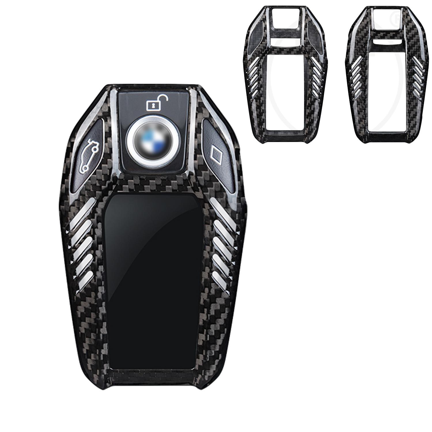 

Carbon Fiber Key Fob Cover For BMW 5 6 GT 7 730Li 740 740Li 750Li 760Li i8 X3 X4 X5 X6 X7 Smart Display LCD Screen Protective