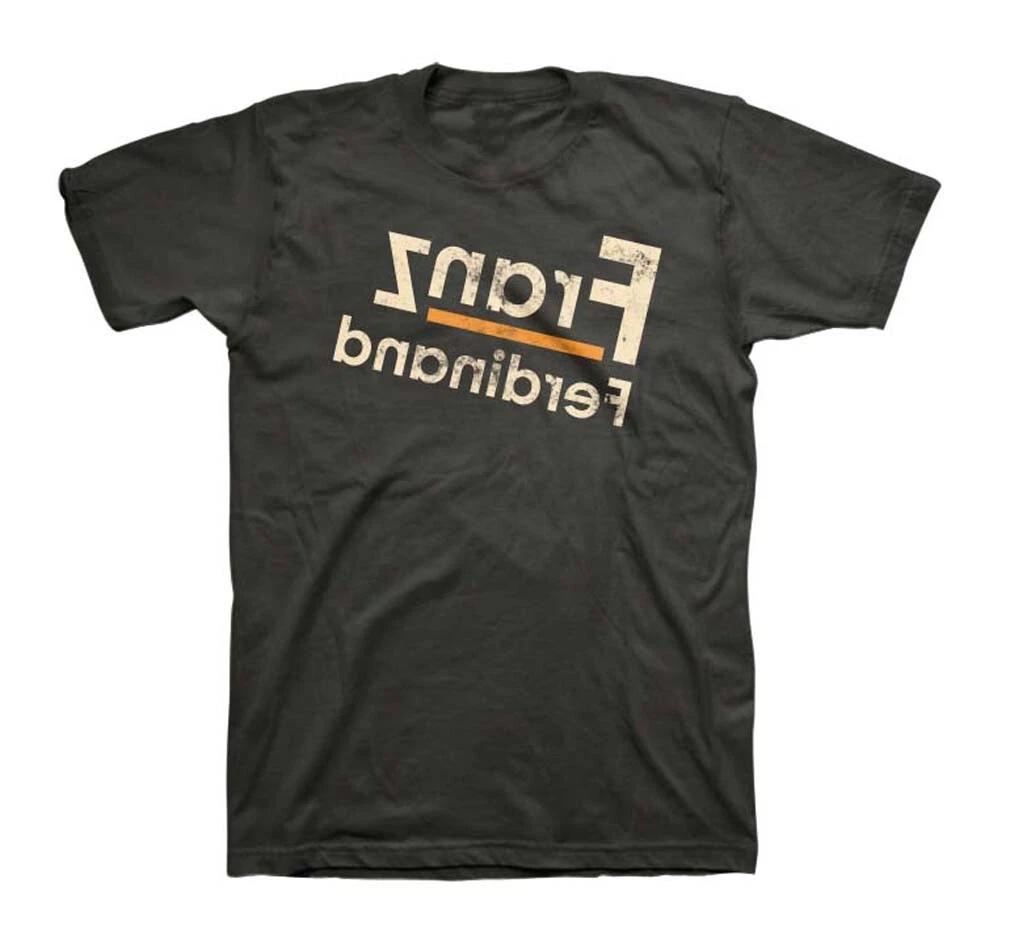Franz Ferdinand Reverse Logo T Shirt Mens Rock and Roll Music Band Tee New Black