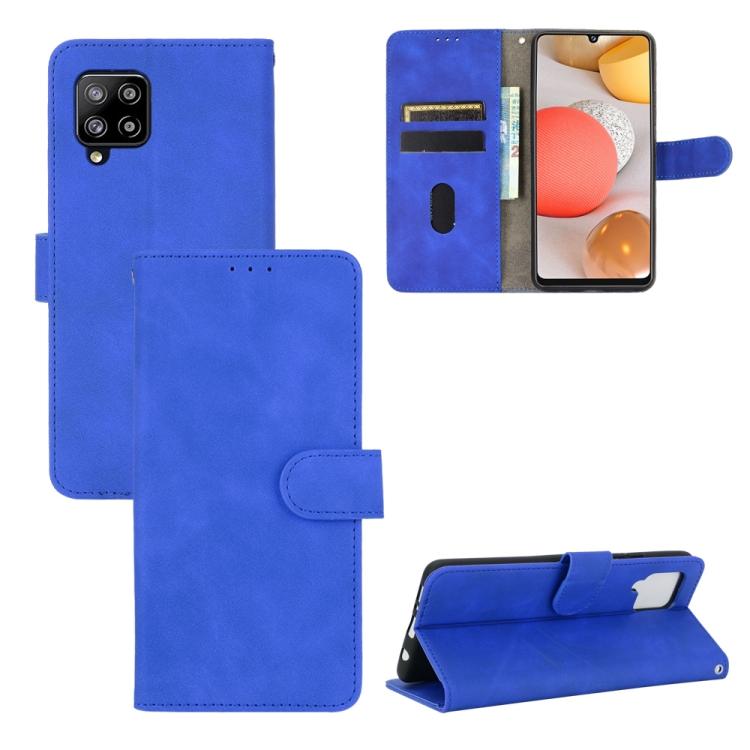 For Samsung Galaxy A42 5G Solid Color Skin Feel Magnetic Buckle Horizontal Flip Calf Texture PU Leather Case with Holder & Card Slots & Wallet(Brown)