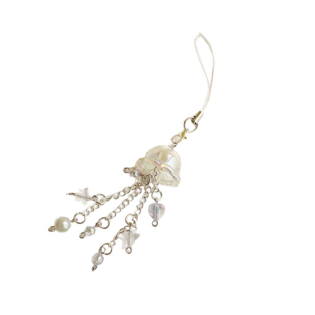 Verträumtes Windspiel-Hängeornament, wunderschöner Windspiel-Charme mit Sternen und Perlen für Kunstliebhaber und Dekorations-Enthusiasten