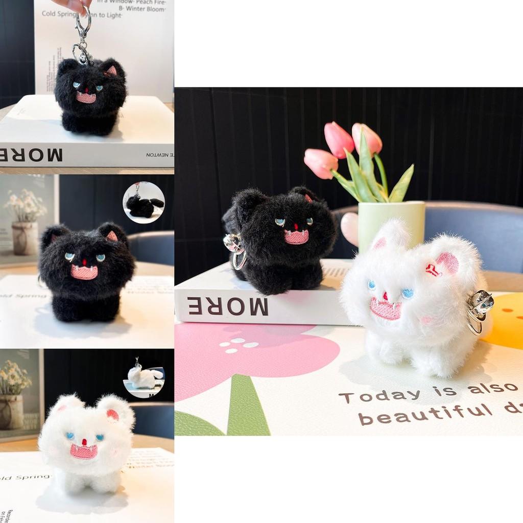 Weicher und kuscheliger Plüschkatzen-Schlüsselanhänger mit entzückendem Schwanz für stilvolle Accessoires