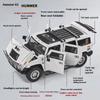 Simulácia 1:18 Hummer H2 Alloy Terénne vozidlo Kovový model odlievaný pod tlakom Domáce Ozdoby v interiéri Zvuk a svetlo Stiahnutie Detského Toy Boy Darček k narodeninám