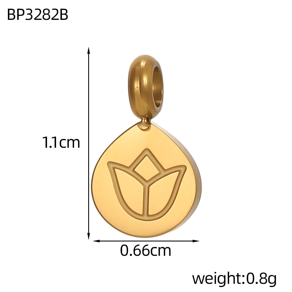 CARLIDANA Fruit Gold Plated Pineapple Avocado Strawberry Grape Pendant Stainless Steel Charms Accessories DIY Jewelry for Women