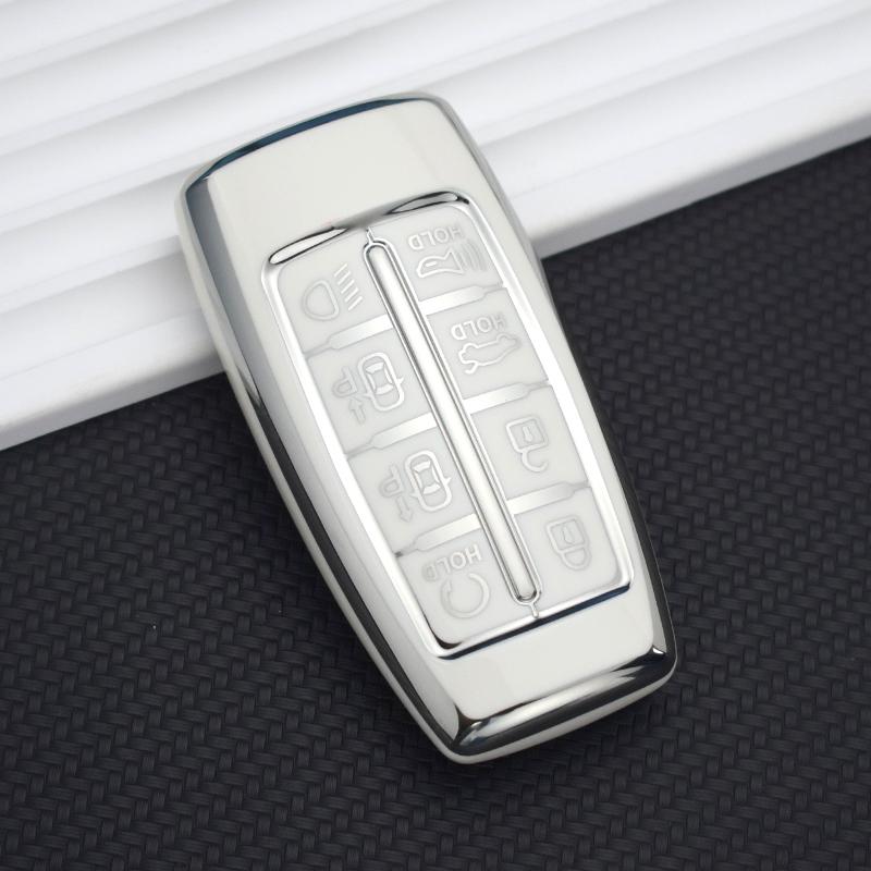 4 8 butoane NOU TPU husă pentru chei de mașină pentru Hyundai Genesis G80 GV70 GV80 2019 2020 2021 2022 Suport cheie de la distanță Accesorii auto