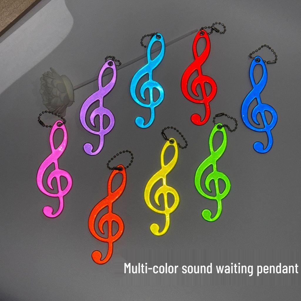 Reflektierender Schlüsselanhänger-Anhänger mit Musiknote - 13-farbiges Sternenbeobachtungs-Accessoire für Taschen und Geschenke