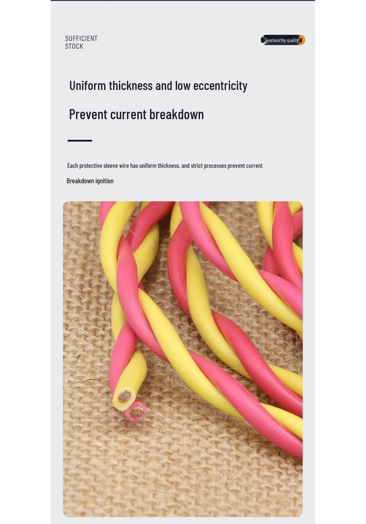 Flexible Pure Copper Twisted Pair Wire for Household Electricity - RVS 2-Core, 0.75/1.5/2.5, Fire-Resistant for Lamps