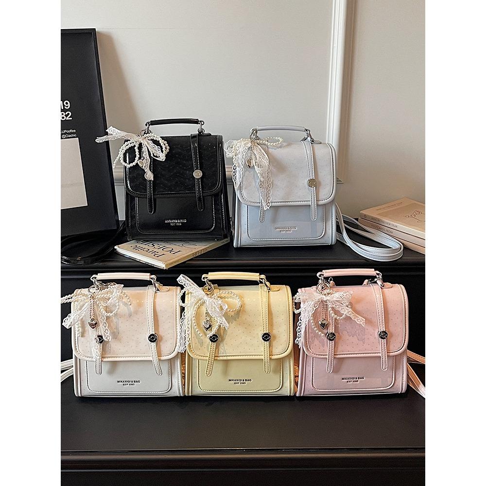 2026 new Korean version of ins retro backpack bag women's fashion texture shoulder bag commuter casual small backpack