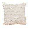 Halloween Decorative Pillow Cover Soft Plush Throw Cushion Case with 3D Embroidered Ghost Pumpkin Design for Couch Sofa Bedroom