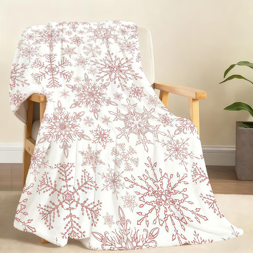 P-Pink S-Snowflake P-Pattern Blanket Soft Throw Blanket for Home Bedroom Bed Sofa Picnic Travel Office Rest Cover Blanket Gift