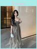Pure Desire Green Casual Dress With Knit Fabric For Summer Chic Women