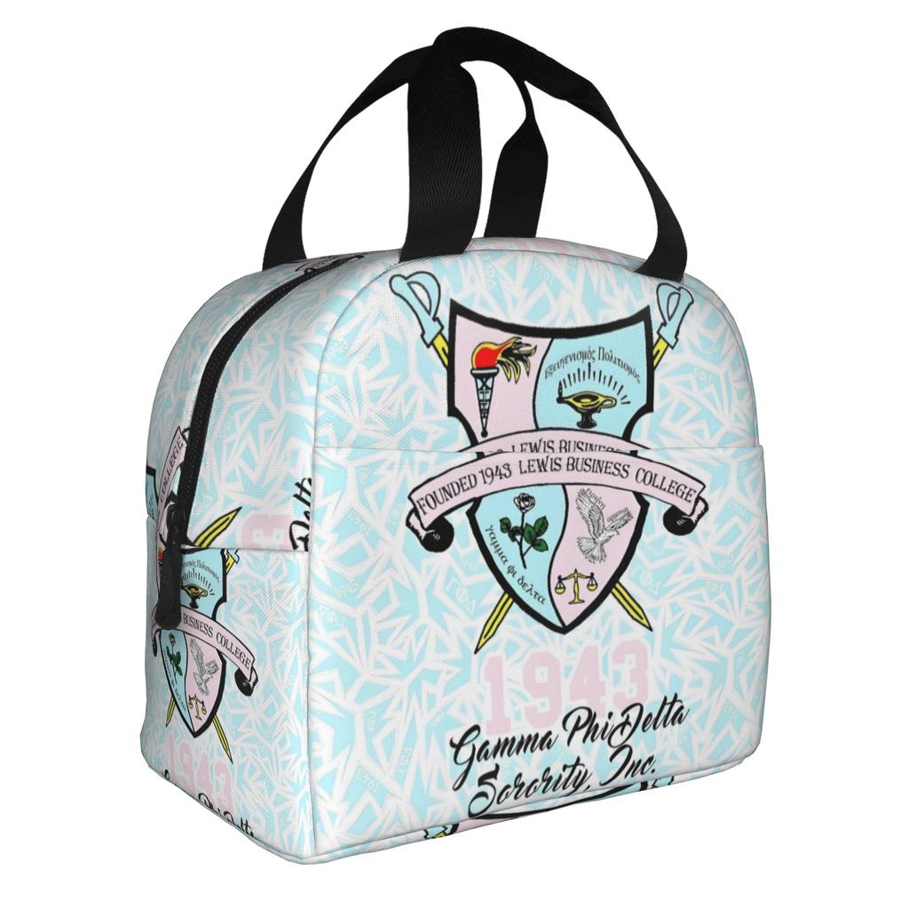Gamma Phi Delta  Insulated Lunch Bags for Women African American Sorority  Resuable Cooler Thermal Bento Box School