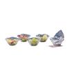 Kemereite Ins-Style Lotus Leaf Glass Salad Bowl Set, 6-Piece