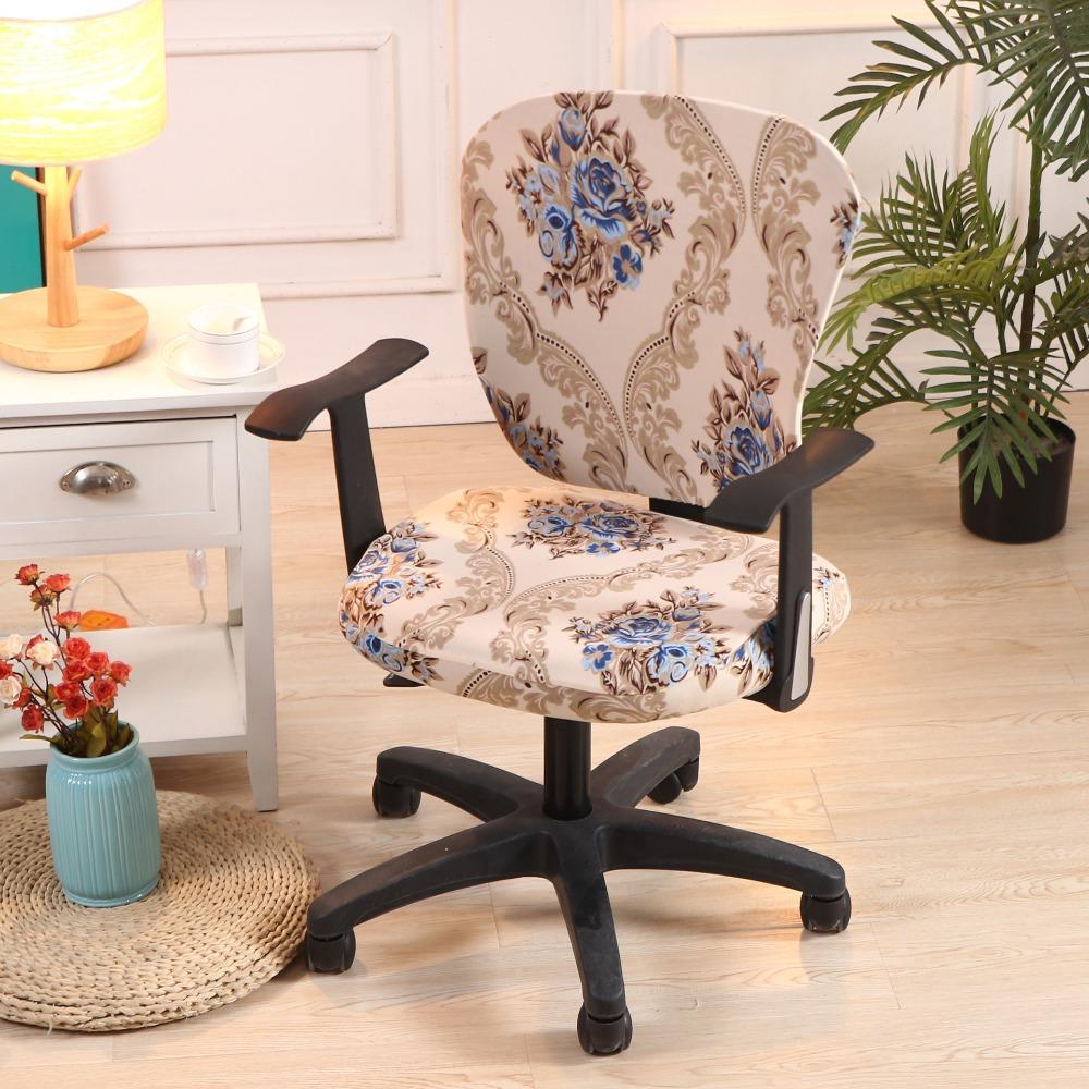 

2Pcs/Set High Elastic Office Chair Covers Pattern Thicken Gaming Chair Covers Anti Slip Dustproof Computer Split Seat Cover