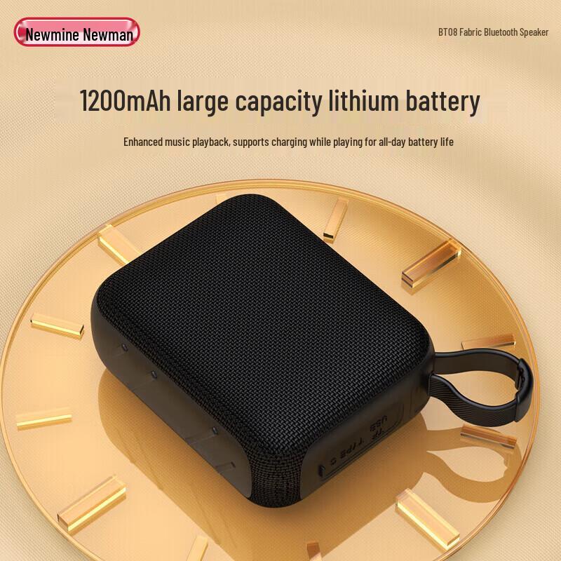Newmine BT08 Portable Bluetooth Speaker CN plug (adapter included)
