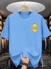 Unisex Crew Neck Tee Fresh Lemonade Lemon Chest Graphic Print Soft Cotton Loose Short Sleeve Summer Casual Male Streetwear Tops