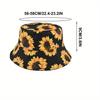 Cappello da Pescatore Girasole Reversibile Protezione UV Panama Traspirante Cappello a Secchiello Per Donne Uomini Estate Pesca Attiva Escursionismo Cappellino