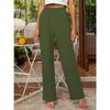 Pantaloni casual da donna primavera estate a tinta unita larghi con elastico in vita e gamba larga