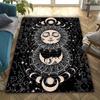 Crystal Velvet Mysterious Stars And Moon Printed Area Rug Carpet for Bedroom Living Room Home Decor Rugs Mat Non Slip