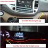 Dia.3mm T-type Invisible Skirt Side Glow Fiber Optic Cable DIY w/Skirt Fin Car Pickup light RGB lighting Decor Milk/Transparent