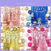 Juego de Globos de Cumpleaños de Látex Color Oro Rosa Con Formas Redondas Para Celebraciones y Eventos