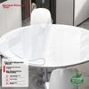 Protetor de Mesa Redondo, Protetor de Mesa Transparente, Toalha de Mesa de Vidro Macio em PVC, Impermeável, à Prova de Óleo, Resistente ao Calor, Protetor de Mesa de Jantar, 0,6 Metros