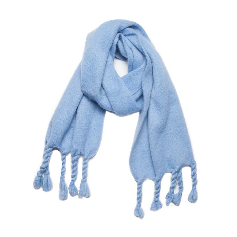 Fashion Solid  Women Scarf Winter Hijabs Tassel Imitation Cashmere Scarve Wrap Shawl Pashmina Foulard Femme Bufanda Echarpe