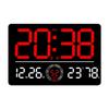 LED Digital Clock Auto Time Sync Large Display with 2 Alarm and Countdown Functions Temperature Display for Home Office