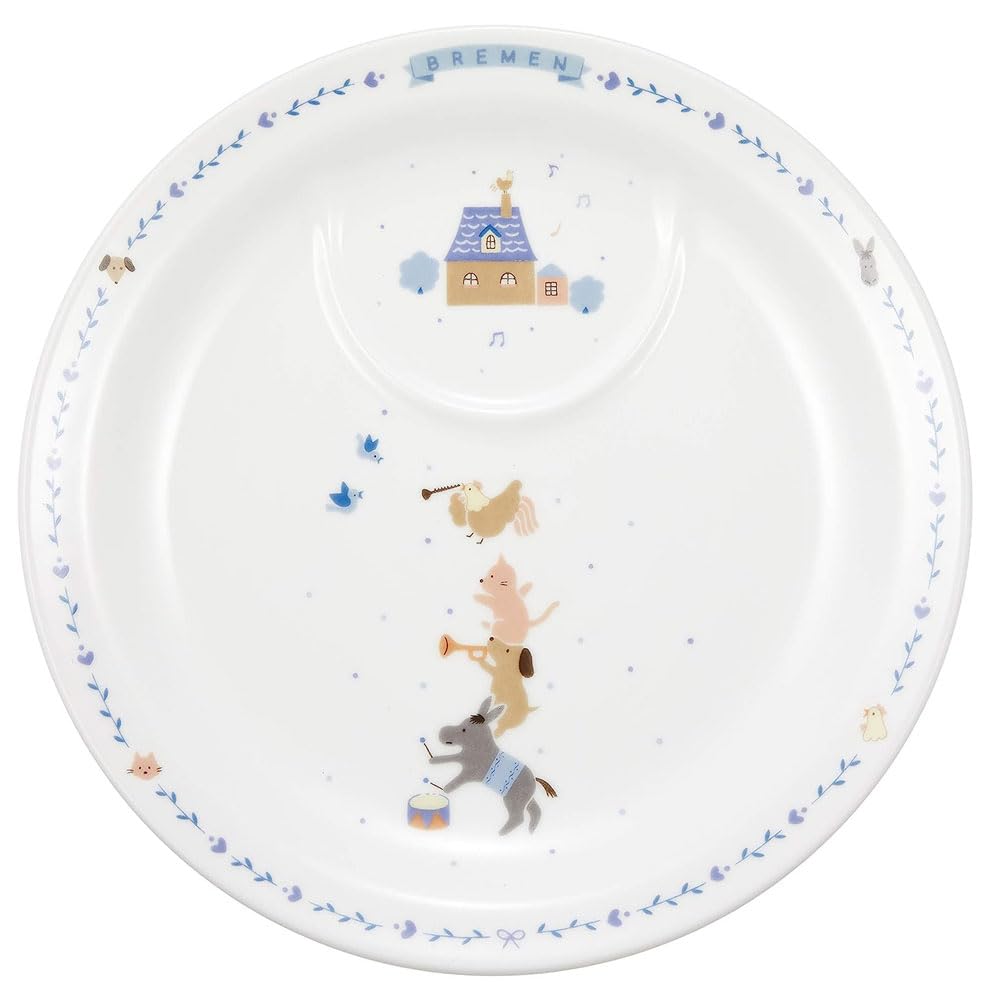 NARUMI Bremen в Японии 22 см Усиленная [Сделано Детская Посуда] Тарелка, Жаропрочный Фарфор, 7980-1012