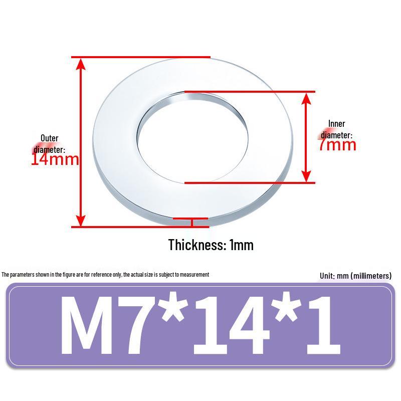Extra Large Galvanized Metal Flat Washer (Sizes M1.6-M14)