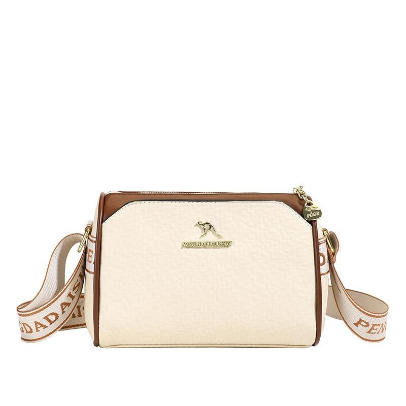 Klasická retro dámska crossbody kabelka s veľkou kapacitou, jednoduchá denná kabelka cez rameno, mäkká kožená jednofarebná, všetko