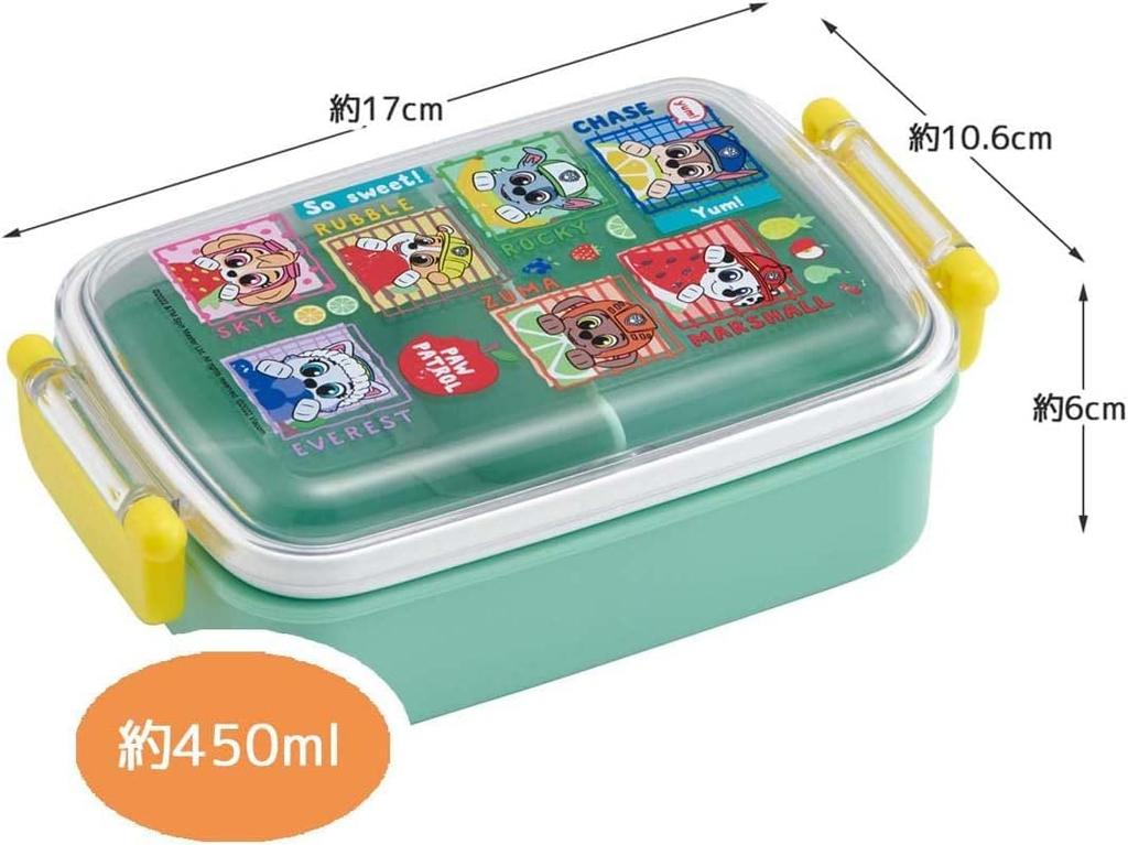 Skater Paw Patrol Fruit Lunch for Made In Japan Box, 450ml, Antibacterial, Boys, (RBF3ANAG-A)