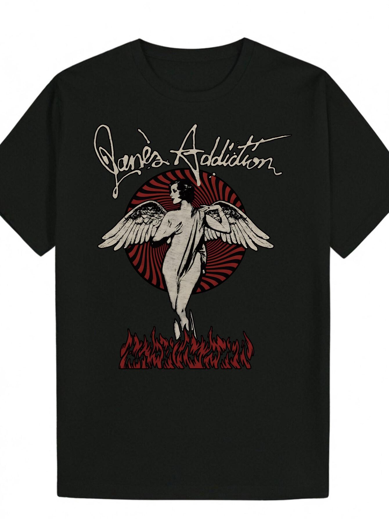 

Casual Summer Graphic T-shirt - James Addison Angel & Flame Design M
