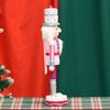 Classical Wood Cake Hat Nutcrackers Soldier 38cm Holiday Decorative Figurine for Mantle and Table Centerpieces Decors