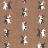 Somenoanbo Tenugui Waltz Authentic Dyed Cotton Tokuoka Made in Japan 35cm x 100cm "Rabbit Brown" 100%