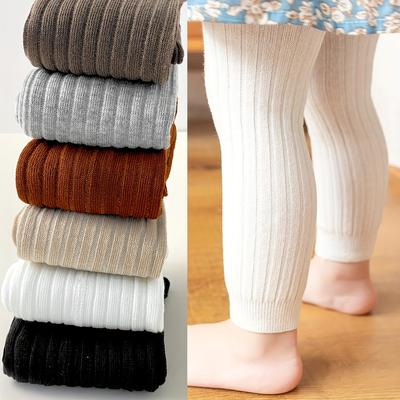 Girls Spring and Fall New Stretch Pantyhose, Baby Children Outside The Korean Version of Casual Pants Nine Separate Bottoms