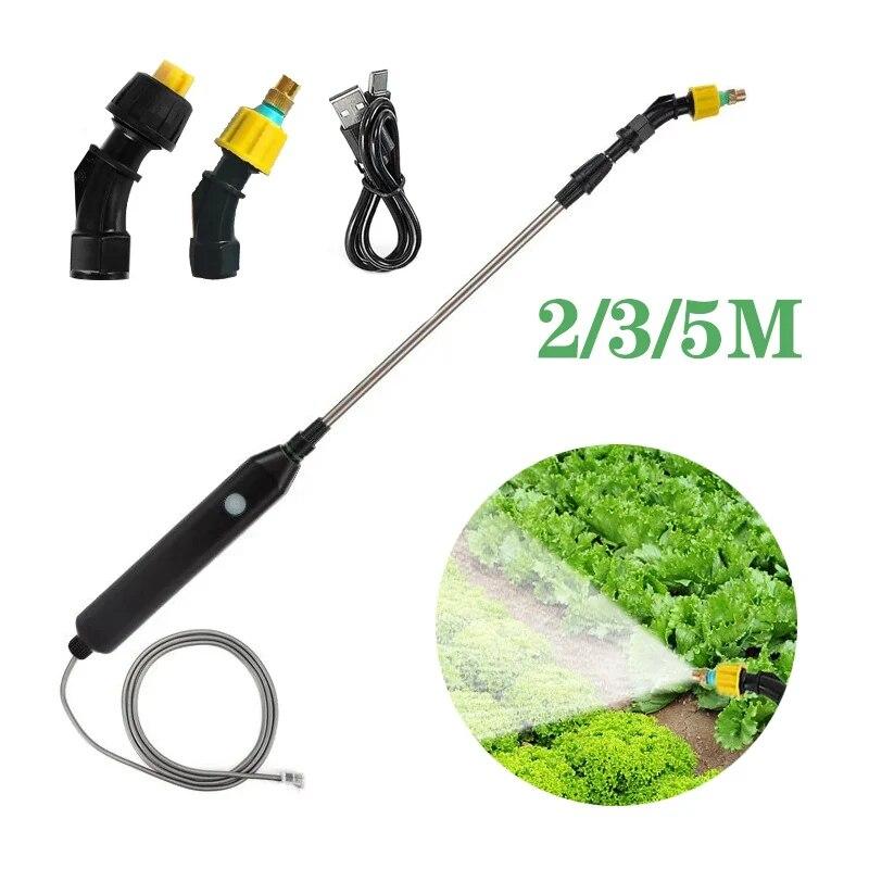 Spruzzatore elettrico per piante, lancia per irrigazione, batteria ricaricabile, spruzzatore da giardino, nebulizzatore per piante, spruzzatore per cortile, prato, erbacce, piante