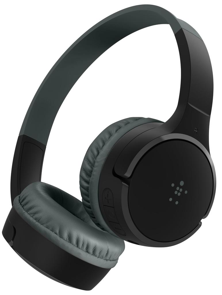 Belkin SOUNDFORM Mini Wireless Black with Mic for Volume Voice and Up to 30 Hours of Bluetooth and Wired Connections Audio Cable Model Kids'