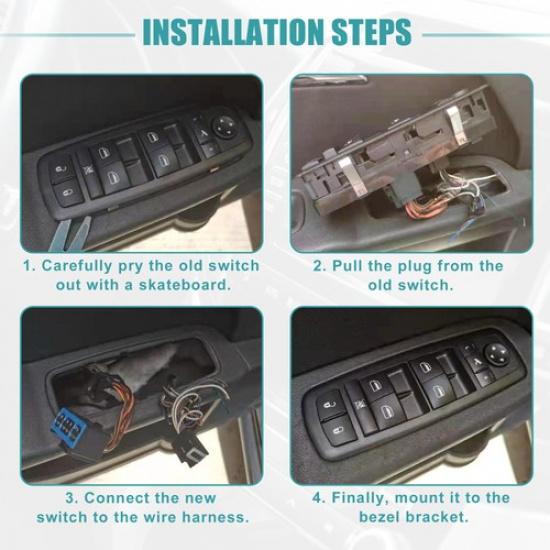 Right/Left Side Master Power Window Switch for VW Polo 9N 01–10 No.6Q0959856