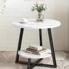 Small Coffee Table Sofa Side Double Layered Living Room Small Round Table Bedroom Simple Bedside Shelf Movable Home Balcony Small Table Ya713