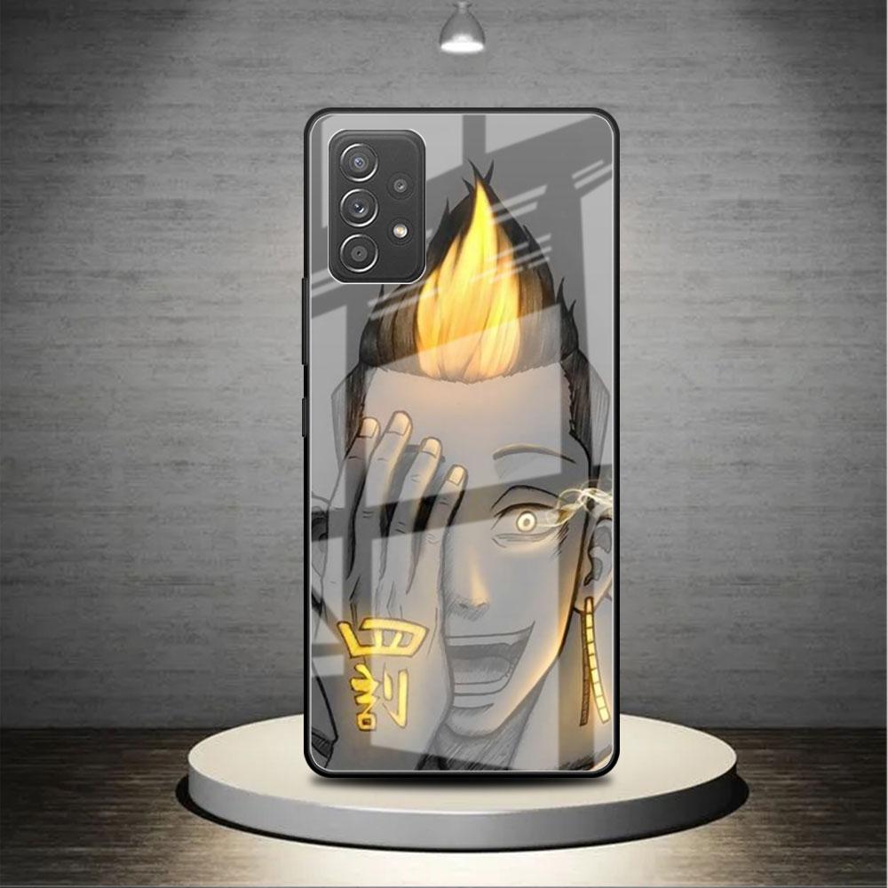Glass Case For Samsung Galaxy A52 A71 A50 A51 A70 A21s A31 A72 A10 A12 A30 A22 5G Phone Cover Tokyo Revengers Anime