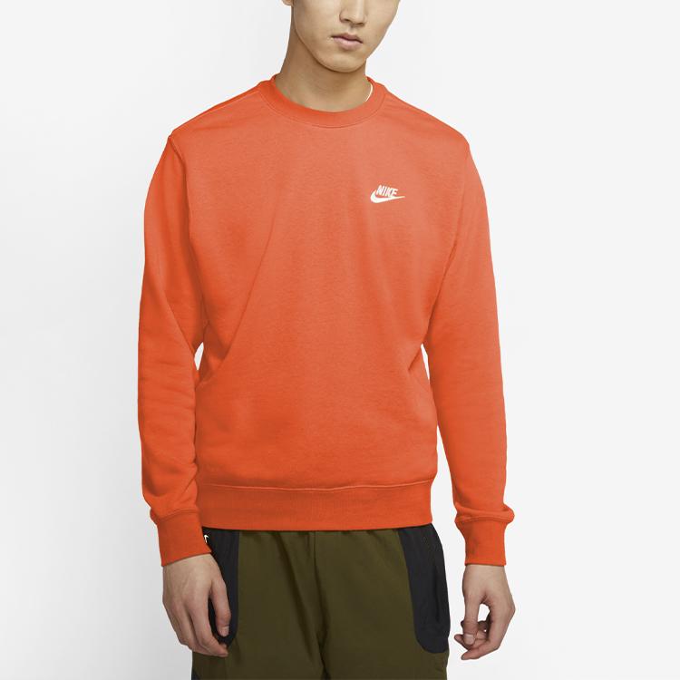 Nike Sweatshirts Men's Electric Orange Crew Neck Moderate Regular BV2667-837