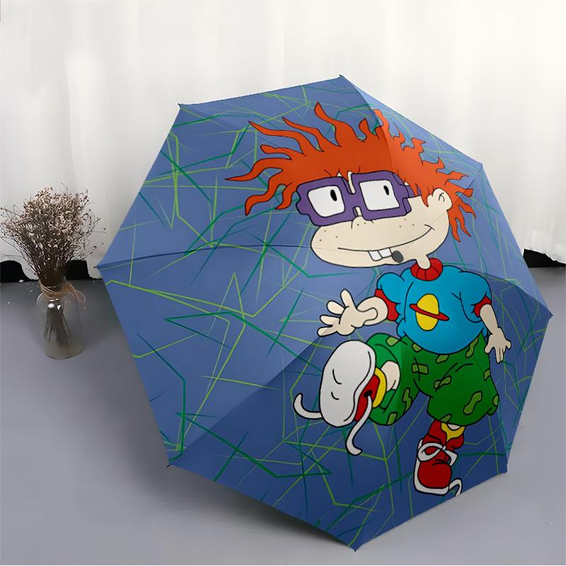 1pc Rugrats Automatic Umbrella - 8-Rib Foldable Design, Outdoor Adventures, and Family Celebrations, Durable Canopy Material Yy250823116