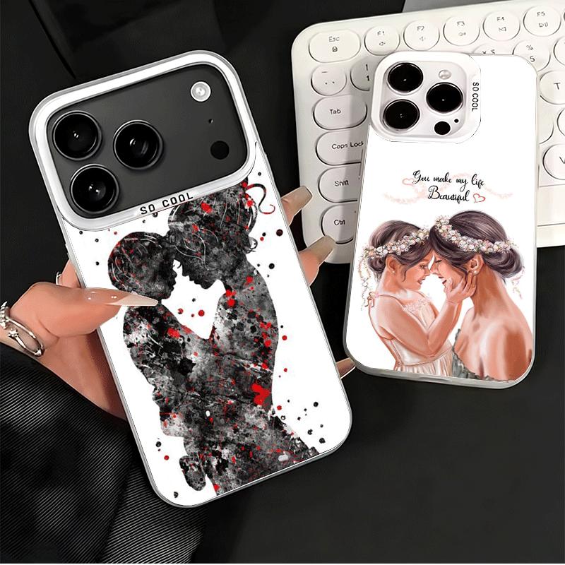 Mom Baby Girls Theme Soft Phone Case for iPhone 15 16 17 Pro Max 17Air 16E 14 Plus 13 12 Mini Shockproof Cover Back Shell