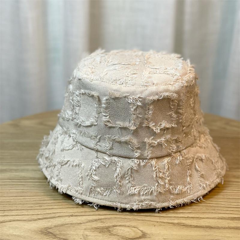 Versatile Black And Beige Fisherman Hat With Wide Brim Perfect For Stylish Girls Streetwear