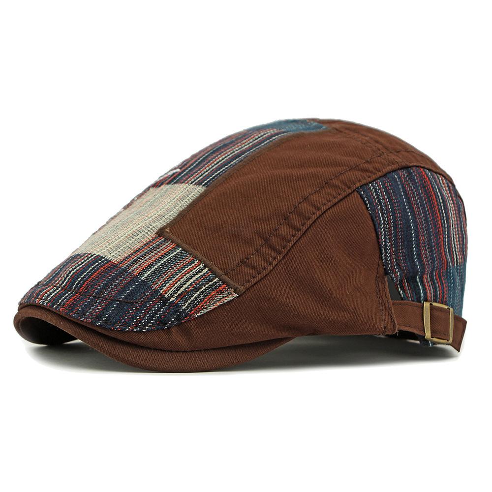 Vintage Keps Herr Brittisk Basker Sömmar Framåtkeps Dam Skärmkeps