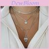 Demon Eye Pendant Necklace Vintage Multilayer Alloy Chain For Women